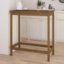 Tall bar table made of solid pine wood in honey brown color, measuring 100x50x110cm. by vidaXL, Kitchen and dining tables - R...