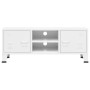 Mueble de TV industrial metal blanco 105x35x42 cm de vidaXL, Muebles TV - Ref: Foro24-339619, Precio: 73,99 €, Descuento: %