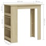 Oak plywood storage shelf bar table 102x50x103.5 cm by vidaXL, Kitchen and dining tables - Ref: Foro24-809470, Price: 86,15 €...