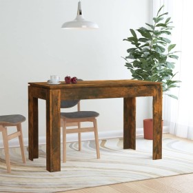 Mesa de comedor madera de ingeniería roble ahumado 120x60x76 cm de vidaXL, Mesas de cocina y de comedor - Ref: Foro24-815387,...