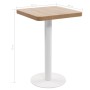 Hellbrauner MDF-Bistrotisch 50x50 cm von vidaXL, Küchen- und Esstische - Ref: Foro24-286426, Preis: 104,91 €, Rabatt: %