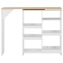 High bar table with white mobile shelf 138x39x110 cm by vidaXL, Kitchen and dining tables - Ref: Foro24-280225, Price: 168,77...