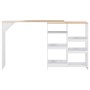 High bar table with white mobile shelf 138x39x110 cm by vidaXL, Kitchen and dining tables - Ref: Foro24-280225, Price: 168,77...