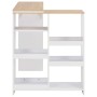 High bar table with white mobile shelf 138x39x110 cm by vidaXL, Kitchen and dining tables - Ref: Foro24-280225, Price: 168,77...