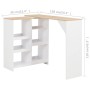 High bar table with white mobile shelf 138x39x110 cm by vidaXL, Kitchen and dining tables - Ref: Foro24-280225, Price: 168,77...