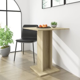 Sonoma oak plywood bistro table 60x60x75 cm by vidaXL, Kitchen and dining tables - Ref: Foro24-802105, Price: 51,56 €, Discou...