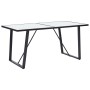 Tempered white glass dining table 160x80x75 cm by vidaXL, Kitchen and dining tables - Ref: Foro24-281553, Price: 217,38 €, Di...