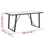 Tempered white glass dining table 160x80x75 cm by vidaXL, Kitchen and dining tables - Ref: Foro24-281553, Price: 216,99 €, Di...