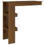 Mesa de bar de pared contrachapada roble marrón 102x45x103,5cm de vidaXL, Mesas de cocina y de comedor - Ref: Foro24-817224, ...