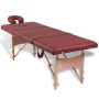 Roter, klappbarer Vierkörper-Massageliegetisch aus Holz von vidaXL, Massageliegen - Ref: Foro24-110094, Preis: 183,98 €, Raba...