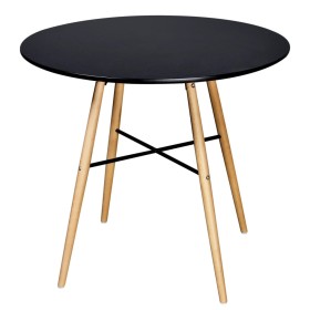 Black MDF Round Dining Table by vidaXL, Kitchen and dining tables - Ref: Foro24-241304, Price: 128,94 €, Discount: %