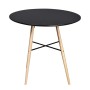 Black MDF Round Dining Table by vidaXL, Kitchen and dining tables - Ref: Foro24-241304, Price: 129,07 €, Discount: %