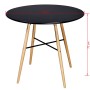 Black MDF Round Dining Table by vidaXL, Kitchen and dining tables - Ref: Foro24-241304, Price: 129,07 €, Discount: %