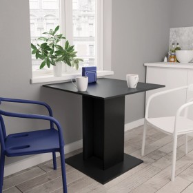 Black plywood dining table 80x80x75 cm by vidaXL, Kitchen and dining tables - Ref: Foro24-800253, Price: 89,25 €, Discount: %