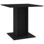 Black plywood dining table 80x80x75 cm by vidaXL, Kitchen and dining tables - Ref: Foro24-800253, Price: 76,33 €, Discount: %