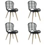 Dining chairs 4 units of black natural rattan by vidaXL, dining chairs - Ref: Foro24-246808, Price: 338,11 €, Discount: %