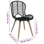 Dining chairs 4 units of black natural rattan by vidaXL, dining chairs - Ref: Foro24-246808, Price: 338,11 €, Discount: %