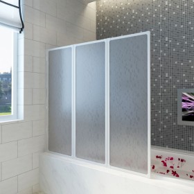 Shower screen with 3 folding panels, 141 x 130 cm by vidaXL, shower doors - Ref: Foro24-140785, Price: 137,24 €, Discount: %