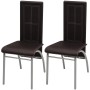 Dining chairs 2 units brown synthetic leather by vidaXL, dining chairs - Ref: Foro24-242922, Price: 97,27 €, Discount: %