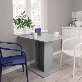 Gray Sonoma plywood dining table 80x80x75 cm by vidaXL, Kitchen and dining tables - Ref: Foro24-825823, Price: 68,99 €, Disco...