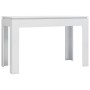 Mesa de comedor madera de ingeniería blanco brillo 120x60x76 cm de vidaXL, Mesas de cocina y de comedor - Ref: Foro24-800762,...