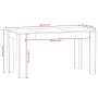 Sonoma gray plywood dining table 140x74.5x76 cm by vidaXL, Kitchen and dining tables - Ref: Foro24-815199, Price: 70,29 €, Di...