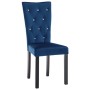 Dining chairs 4 units dark blue velvet by vidaXL, dining chairs - Ref: Foro24-246491, Price: 289,84 €, Discount: %