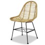 Dining chairs 2 units natural rattan by vidaXL, dining chairs - Ref: Foro24-244569, Price: 186,28 €, Discount: %