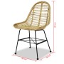 Dining chairs 2 units natural rattan by vidaXL, dining chairs - Ref: Foro24-244569, Price: 186,28 €, Discount: %