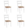 Dining chairs 4 units solid white rubber wood by vidaXL, dining chairs - Ref: Foro24-245369, Price: 211,54 €, Discount: %