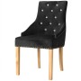 Dining chairs 2 units solid oak and black velvet by vidaXL, dining chairs - Ref: Foro24-245511, Price: 263,85 €, Discount: %