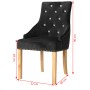 Dining chairs 2 units solid oak and black velvet by vidaXL, dining chairs - Ref: Foro24-245511, Price: 263,85 €, Discount: %