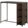 Bar table storage shelf 120x60x110cm brown synthetic rattan by vidaXL, Kitchen and dining tables - Ref: Foro24-313475, Price:...