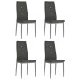 Dining chairs 4 units gray synthetic leather by vidaXL, dining chairs - Ref: Foro24-246186, Price: 147,99 €, Discount: %