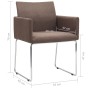 Sillas de comedor 2 unidades tela marrón de vidaXL, Sillas de comedor - Ref: Foro24-246858, Precio: 163,62 €, Descuento: %