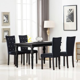 Sillas de comedor 4 unidades terciopelo negro de vidaXL, Sillas de comedor - Ref: Foro24-246487, Precio: 329,99 €, Descuento: %