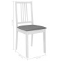 Dining chairs with white solid wood cushions 2 units by vidaXL, dining chairs - Ref: Foro24-247636, Price: 111,66 €, Discount: %