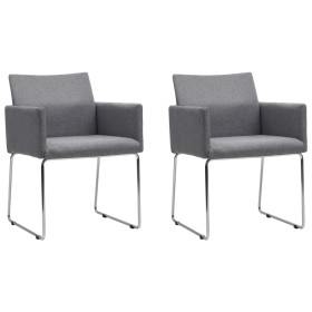 Dining chairs 2 units light gray fabric by vidaXL, dining chairs - Ref: Foro24-246855, Price: 185,99 €, Discount: %