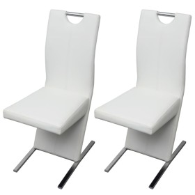 Dining chairs 2 units white synthetic leather by vidaXL, dining chairs - Ref: Foro24-242761, Price: 179,95 €, Discount: %