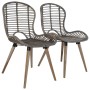 Dining chairs 4 units natural brown rattan by vidaXL, dining chairs - Ref: Foro24-246854, Price: 266,10 €, Discount: %