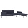 Dunkelgraues L-förmiges Schlafsofa aus Polyester von vidaXL, Sofas - Ref: Foro24-282230, Preis: 403,16 €, Rabatt: %