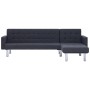 Dunkelgraues L-förmiges Schlafsofa aus Polyester von vidaXL, Sofas - Ref: Foro24-282230, Preis: 403,16 €, Rabatt: %