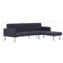 Dunkelgraues L-förmiges Schlafsofa aus Polyester von vidaXL, Sofas - Ref: Foro24-282230, Preis: 403,16 €, Rabatt: %