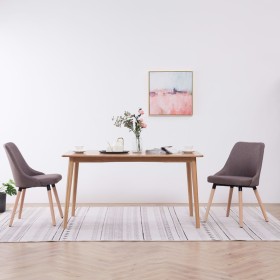 Dining chairs 2 units taupe gray fabric by vidaXL, dining chairs - Ref: Foro24-283634, Price: 146,62 €, Discount: %