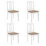 Dining chairs with cushions 4 units white solid wood by vidaXL, dining chairs - Ref: Foro24-247635, Price: 178,14 €, Discount: %