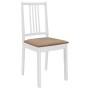 Dining chairs with cushions 4 units white solid wood by vidaXL, dining chairs - Ref: Foro24-247635, Price: 178,14 €, Discount: %