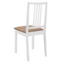 Dining chairs with cushions 4 units white solid wood by vidaXL, dining chairs - Ref: Foro24-247635, Price: 178,14 €, Discount: %