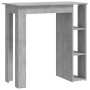 Mesa bar con estante contrachapada gris hormigón 102x50x103,5cm de vidaXL, Mesas de cocina y de comedor - Ref: Foro24-809462,...