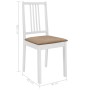 Dining chairs with cushions 4 units white solid wood by vidaXL, dining chairs - Ref: Foro24-247635, Price: 178,14 €, Discount: %