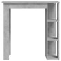 Bar table with concrete gray plywood shelf 102x50x103.5cm by vidaXL, Kitchen and dining tables - Ref: Foro24-809462, Price: 6...